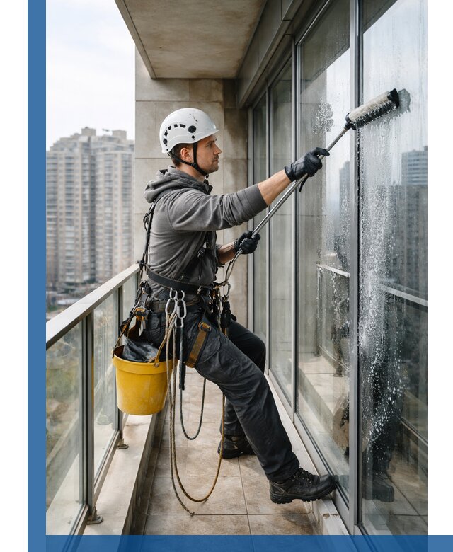 Профессиональная мойка балконного остекления в Санкте-Петербурге
