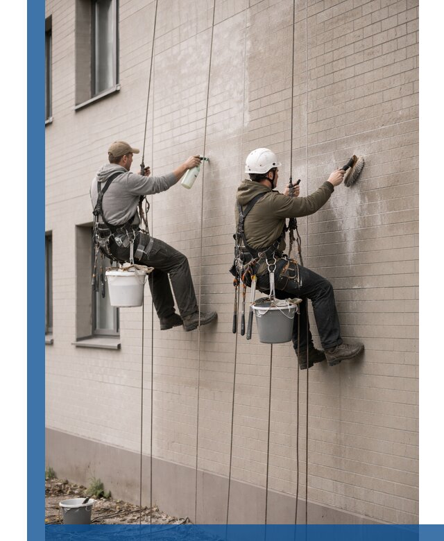 Удаление высолов с фасада зданий в Санкте-Петербурге без повреждений и следов