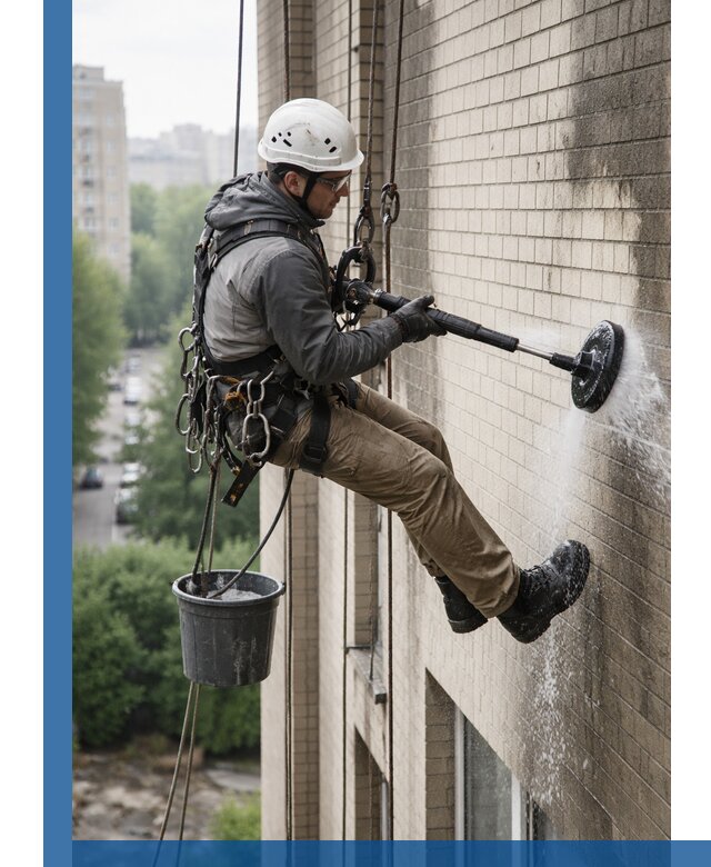 Очистка фасада от копоти в Санкте-Петербурге профессионально и безопасно