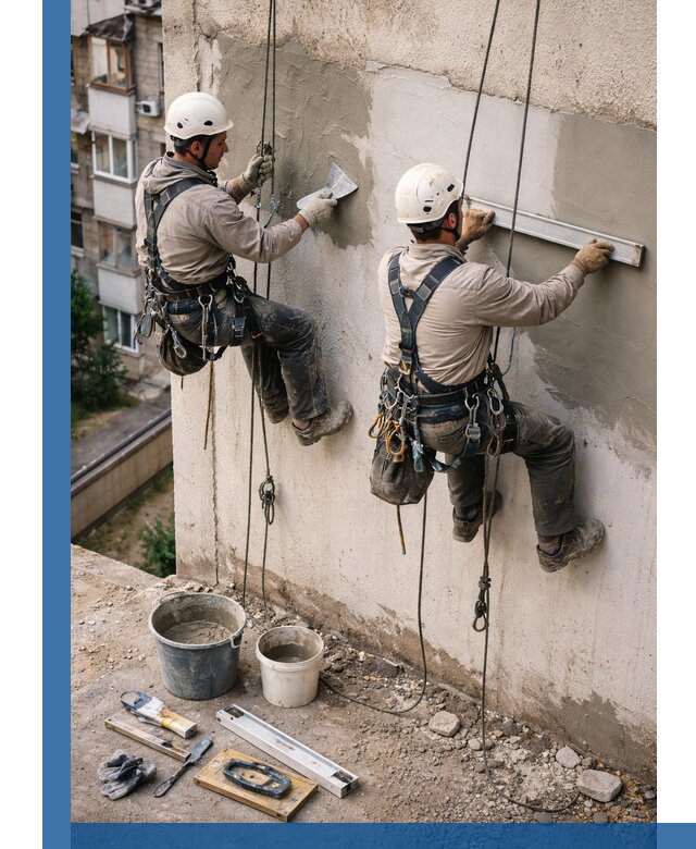 Комплексный ремонт штукатурного фасада с гарантией в Санкте-Петербурге