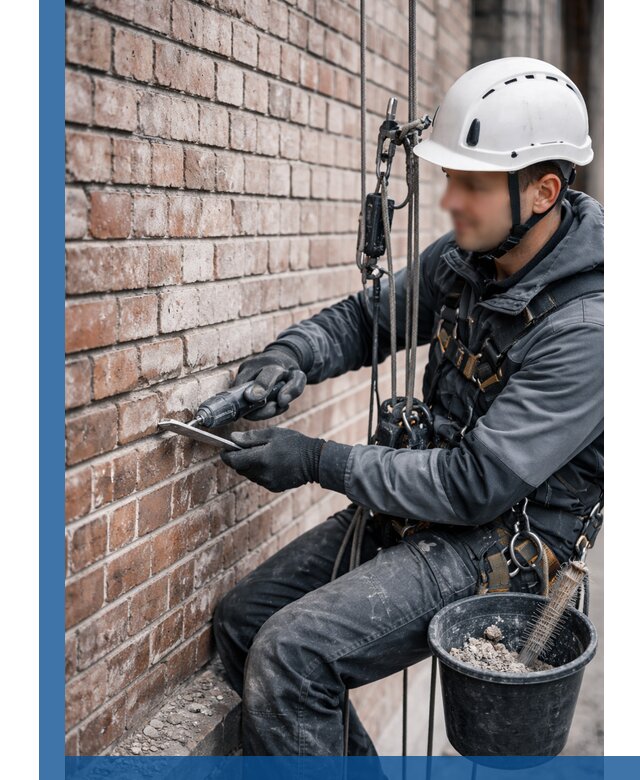 Расшивка кирпичных швов фасадов и стен, ремонт в Санкте-Петербурге