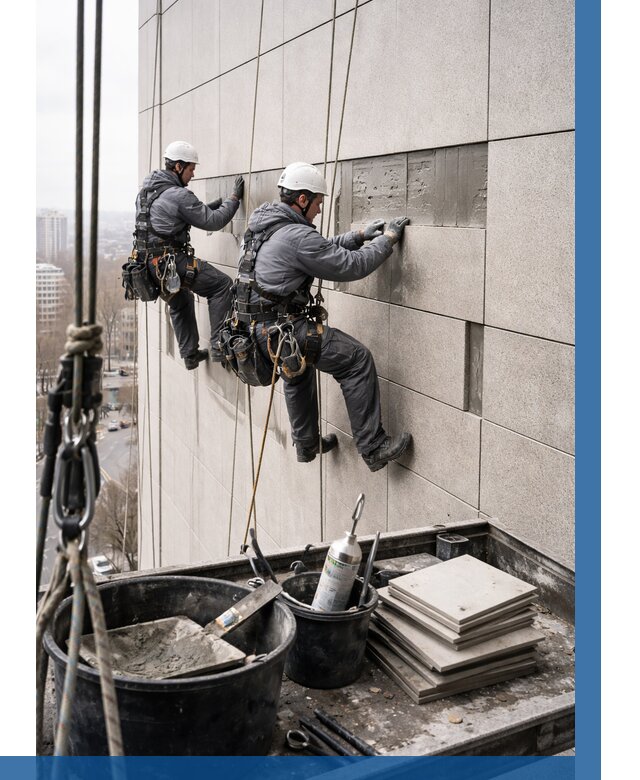 Ремонт фасада из керамогранита в Санкте-Петербурге от 2657 р. | ВЫСОТНИК-Снк