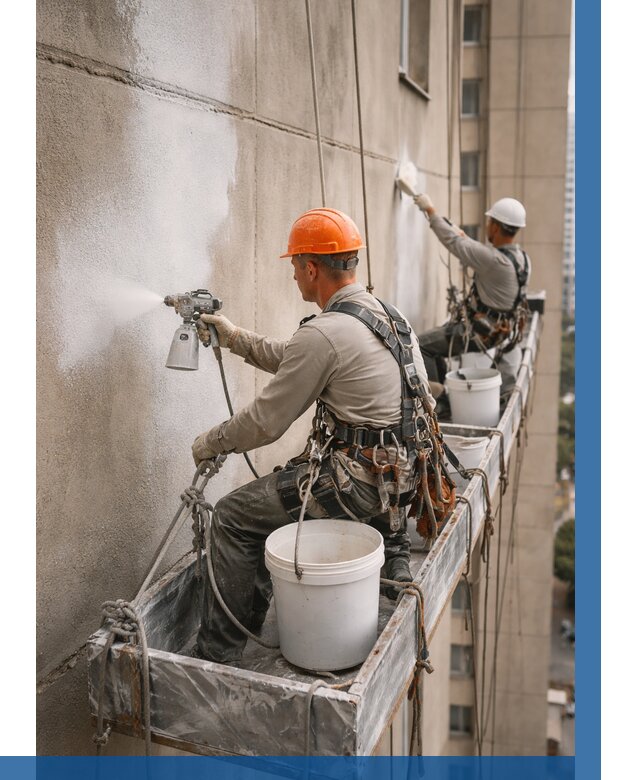 Грунтовка фасада на высоте в Санкте-Петербурге от 128 р. | ВЫСОТНИК-Снк