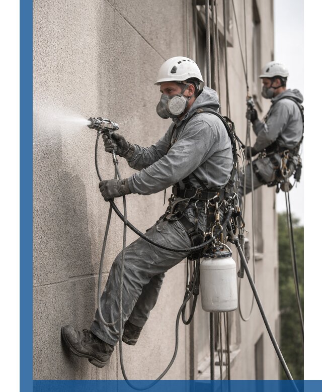 Безвоздушная покраска фасадов зданий в Санкте-Петербурге профессионально