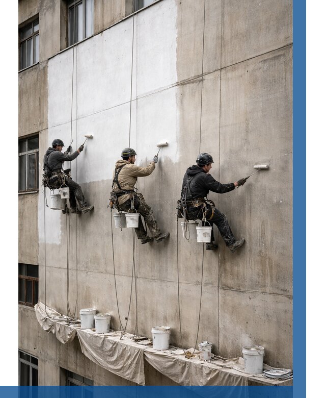 Покраска бетонного фасада в Санкте-Петербурге от 372 р за м2 | ВЫСОТНИК-Снк