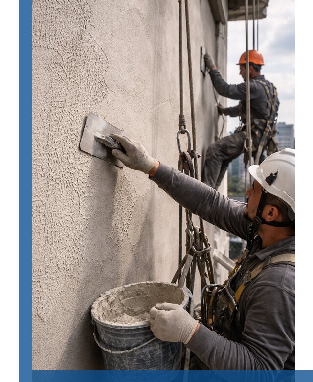 Декоративная штукатурка фасада с утеплением и защитой в Санкте-Петербурге