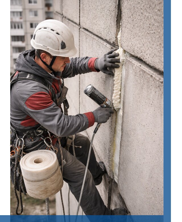 Утепление межпанельных швов в Санкте-Петербурге от 744 р. | ВЫСОТНИК-Снк