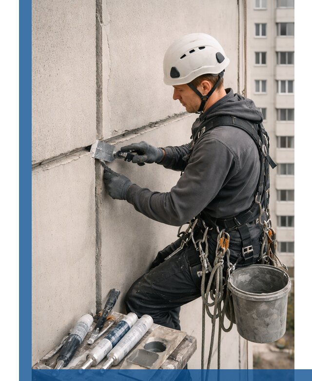 Ремонт межпанельных швов в Санкте-Петербурге герметизация и восстановление