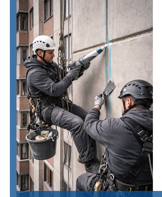Вторичная герметизация швов фасада и кровли в Санкте-Петербурге