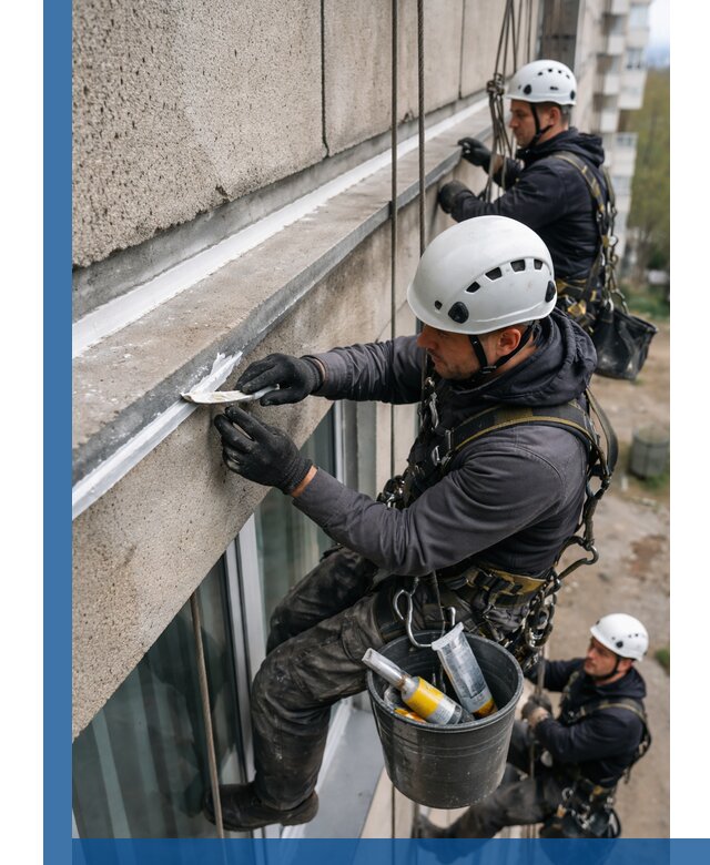 Герметизация примыкания балкона в Санкте-Петербурге под ключ с гарантией