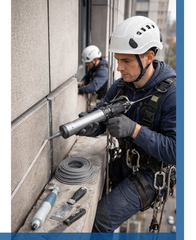 Герметизация деформационных швов фасада в Санкте-Петербурге от 744 | ВЫСОТНИК-Снк