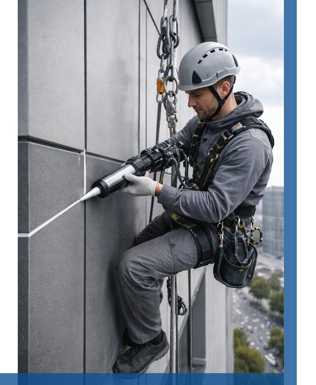 Герметизация стыков фасадных панелей в Санкте-Петербурге от 6908 р.| ВЫСОТНИК-Снк