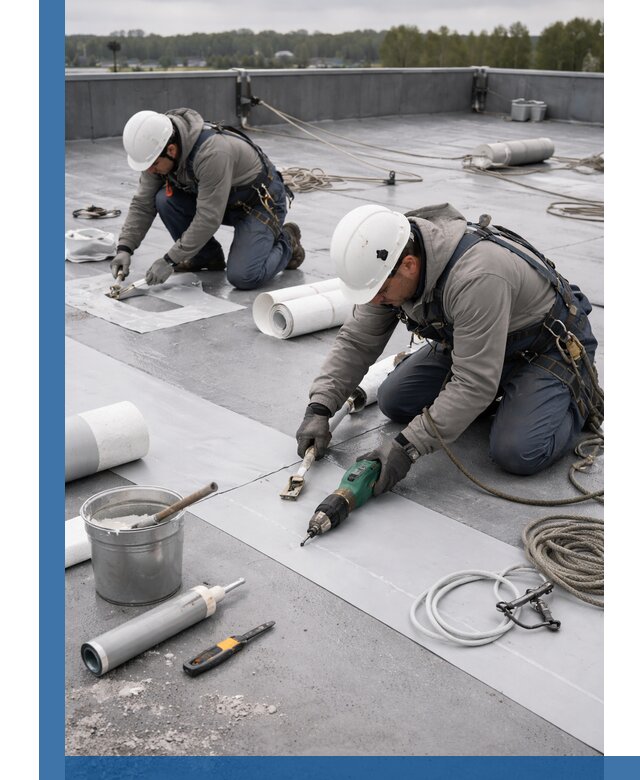 Ремонт мембранной кровли в Санкте-Петербурге качественно и с гарантией