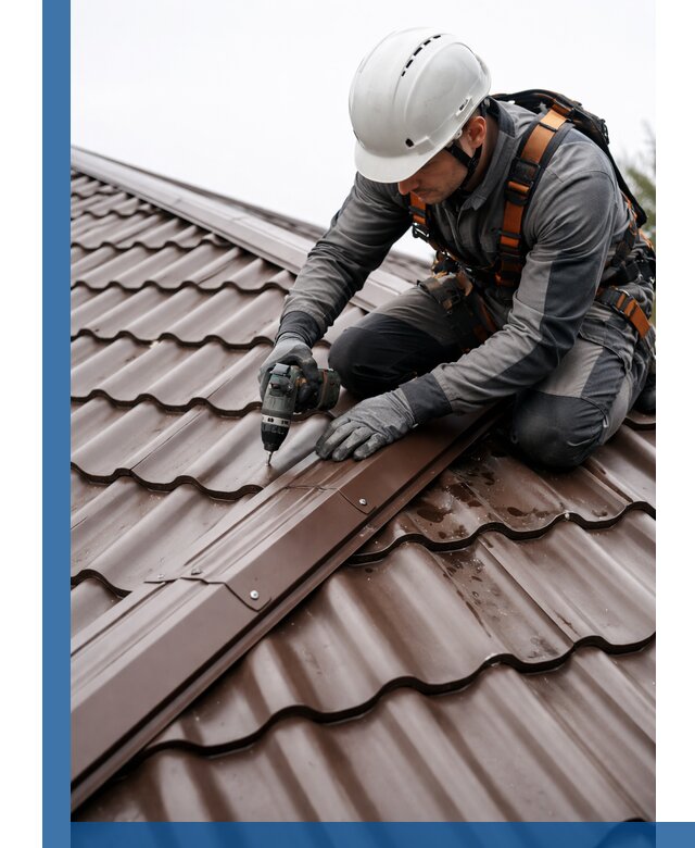 Ремонт металлочерепицы на крыше в Санкте-Петербурге профессионально