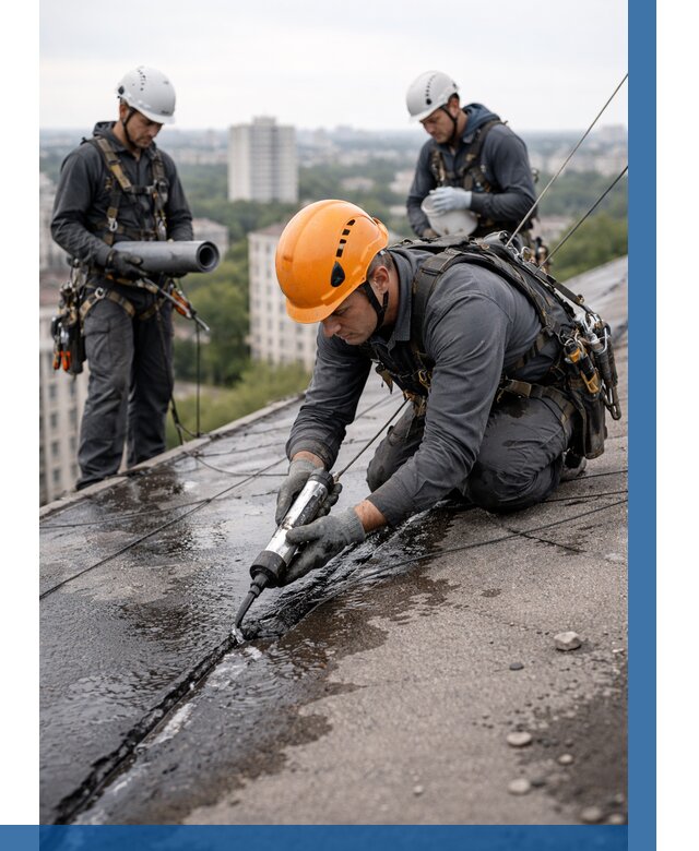 Устранение протечек кровли в Санкте-Петербурге от 12754 р. | ВЫСОТНИК-Снк