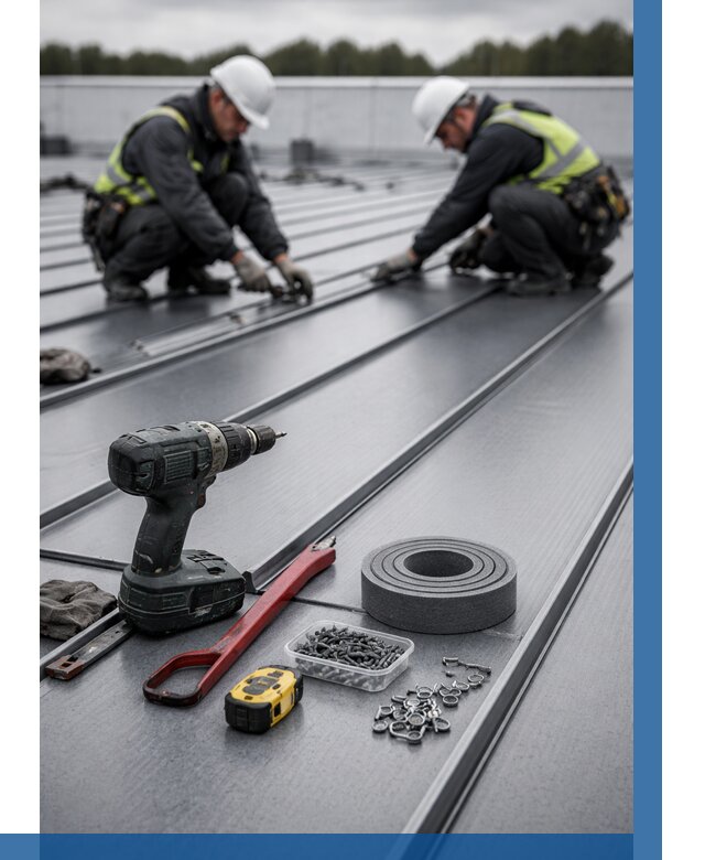 Монтаж фальцевой кровли в Санкте-Петербурге от 1913 р. | ВЫСОТНИК-Снк