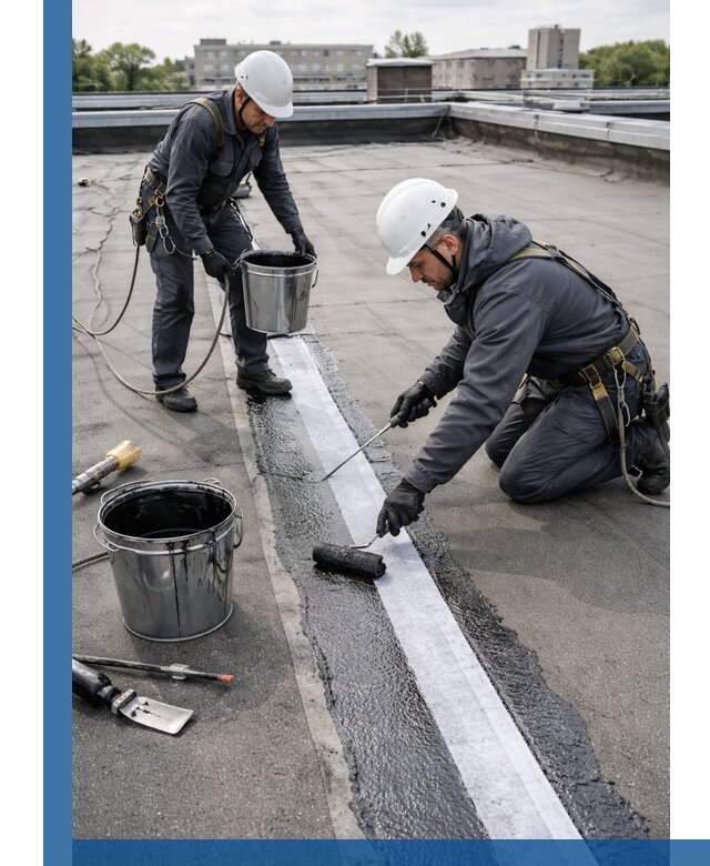 Гидроизоляция кровли мастикой в Санкте-Петербурге надежная защита