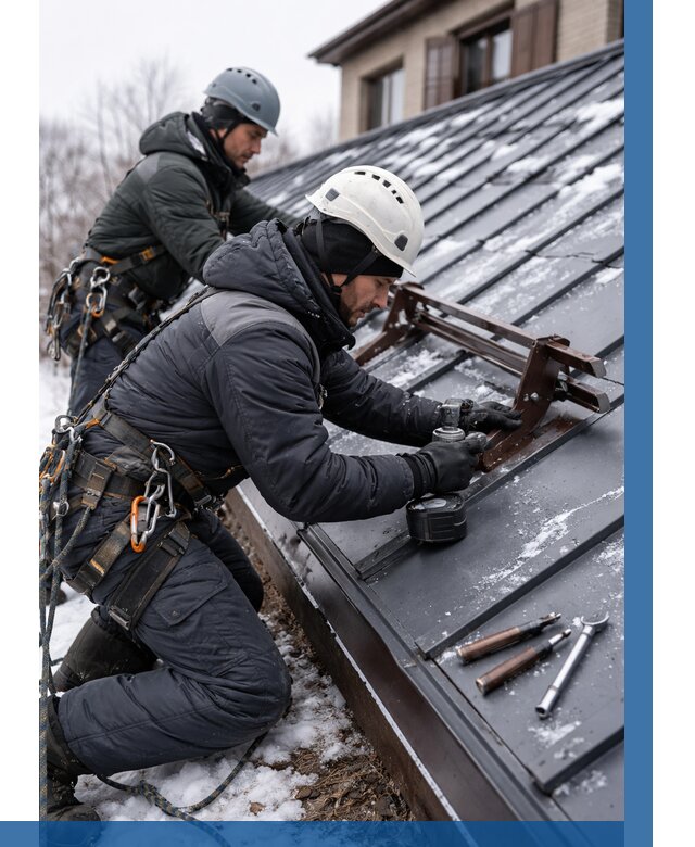 Монтаж снегозадержателей в Санкте-Петербурге от 478 р. | ВЫСОТНИК-Снк