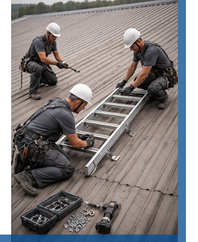 Монтаж кровельной лестницы в Санкте-Петербурге от 4783 р. | ВЫСОТНИК-Снк