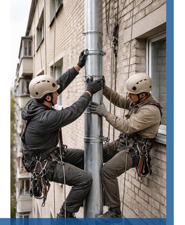 Замена водосточных труб в Санкте-Петербурге от 6908 р. | ВЫСОТНИК-Снк