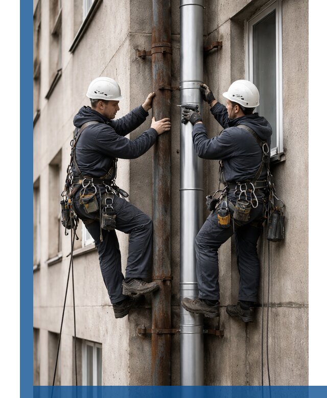 Замена водосточных труб в Санкте-Петербурге: монтаж и демонтаж под ключ