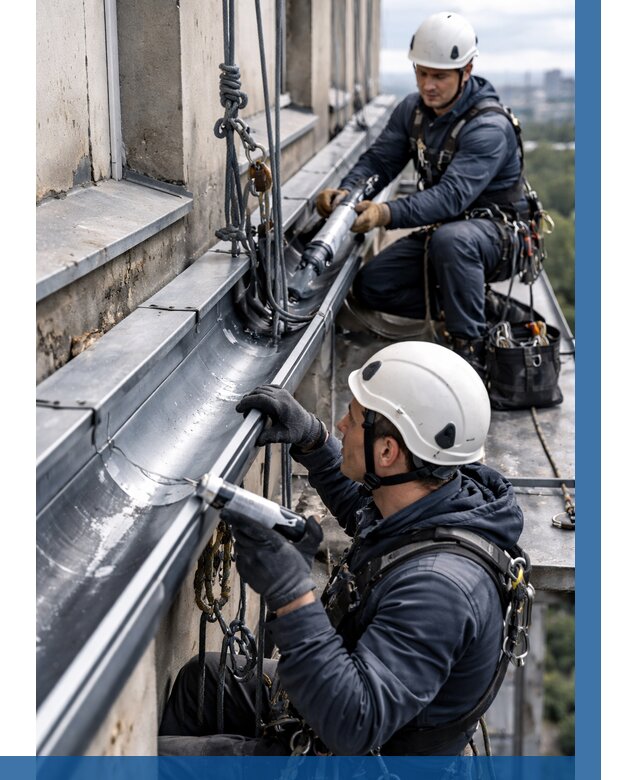 Ремонт водосточных желобов в Санкте-Петербурге от 6908 р. | ВЫСОТНИК-Снк