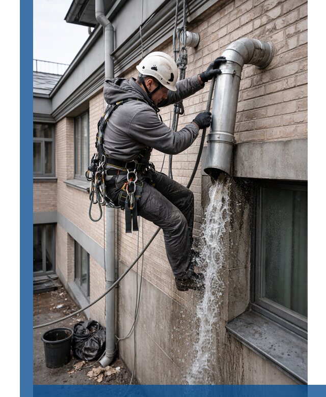 Профессиональная прочистка водосточных труб в Санкте-Петербурге с гарантией