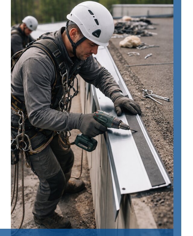 Монтаж капельника на кровле в Санкте-Петербурге от 319 р. | ВЫСОТНИК-Снк