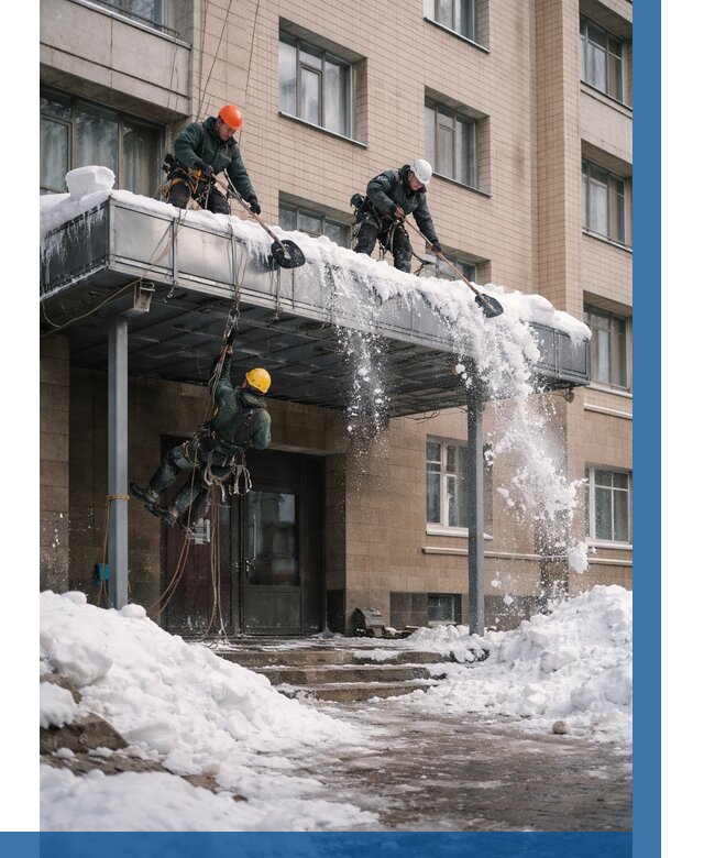 Очистка козырьков от снега в Санкте-Петербурге от 3720 р. | ВЫСОТНИК-Снк