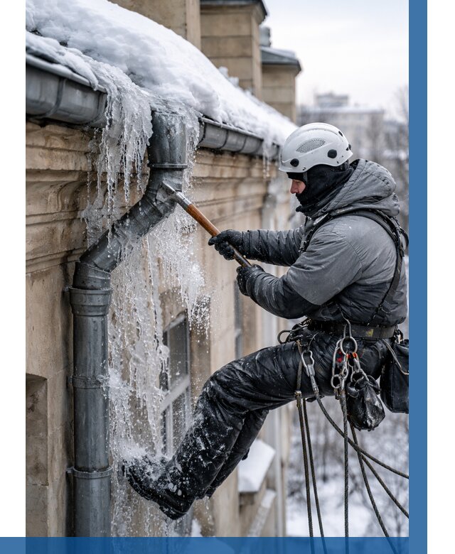 Очистка водостоков от льда в Санкте-Петербурге от 3720 р. | ВЫСОТНИК-Снк