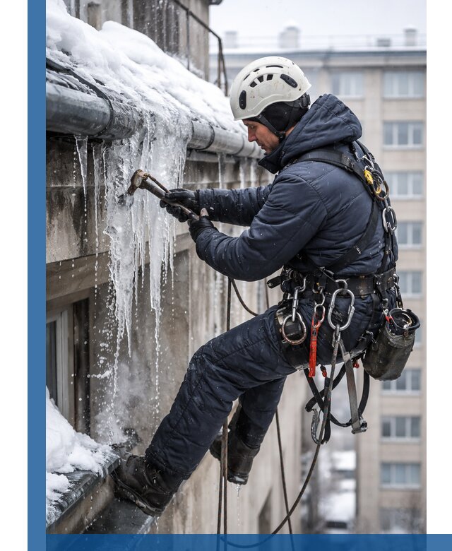 Удаление наледи и чистка водостоков в Санкте-Петербурге оперативно и безопасно
