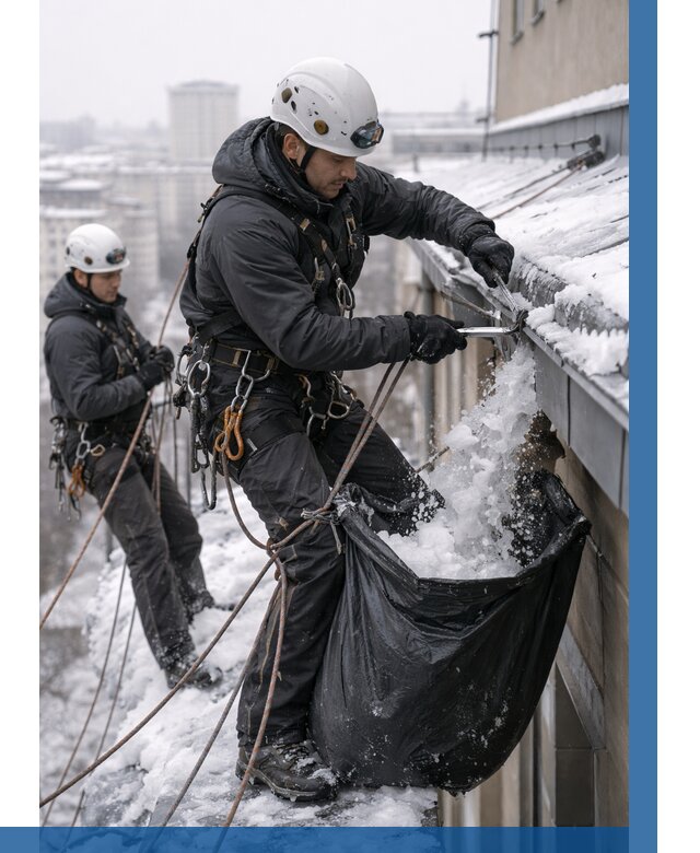 Аварийная очистка крыши в Санкте-Петербурге под ключ от 319 р. | ВЫСОТНИК-Снк