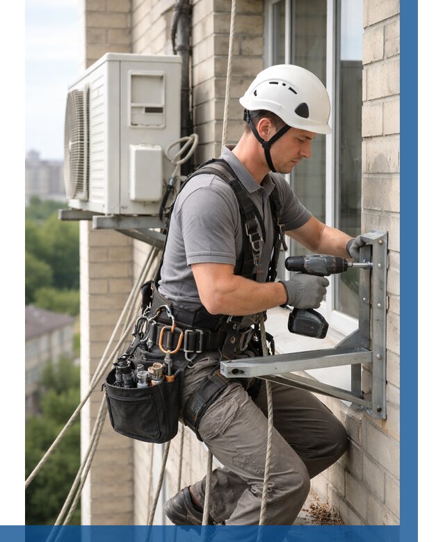 Установка кронштейнов кондиционера в Санкте-Петербурге от 3720 р. | ВЫСОТНИК-Снк