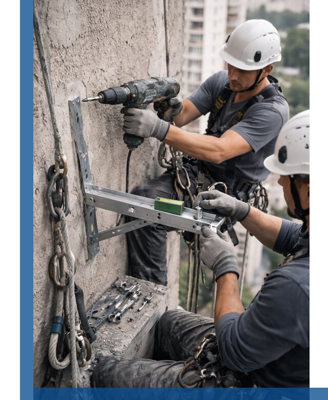Установка кронштейнов кондиционера и крепежа в Санкте-Петербурге