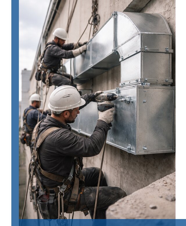 Профессиональный монтаж вентиляционных коробов в Санкте-Петербурге под ключ