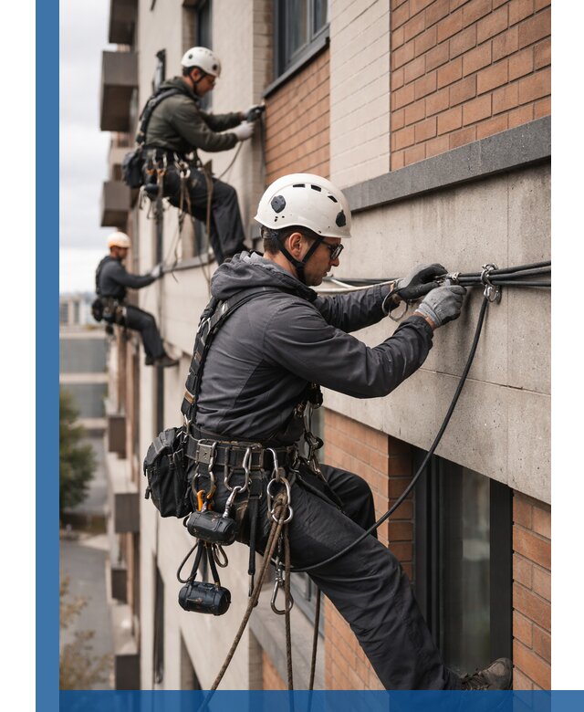 Крепление кабеля на фасаде монтаж и крепеж в Санкте-Петербурге