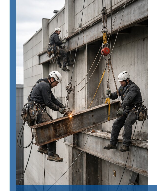 Демонтаж металлоконструкций на высоте в Санкте-Петербурге под ключ