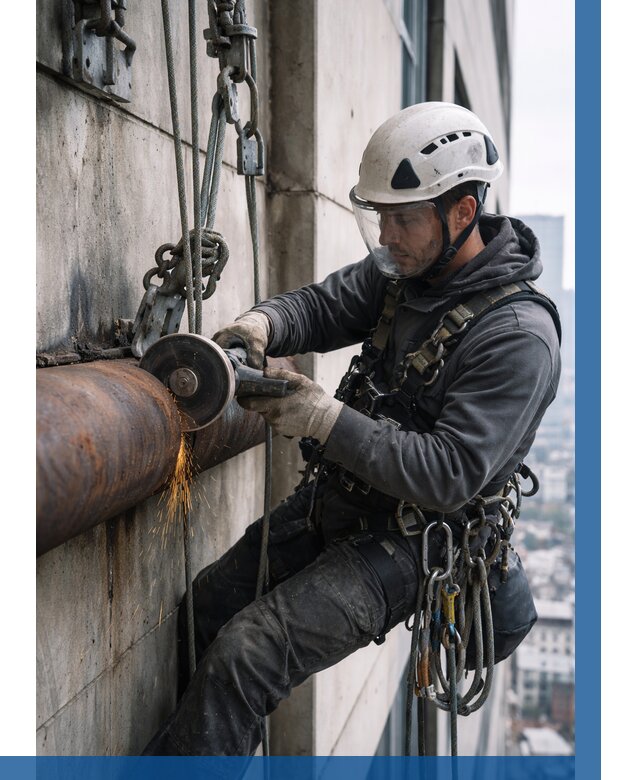 Резка металла на высоте в Санкте-Петербурге по цене от 4783 р. | ВЫСОТНИК-Снк