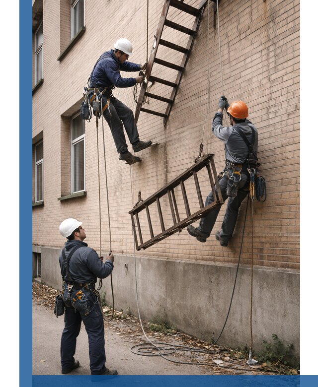 Демонтаж пожарной лестницы в Санкте-Петербурге быстро и безопасно