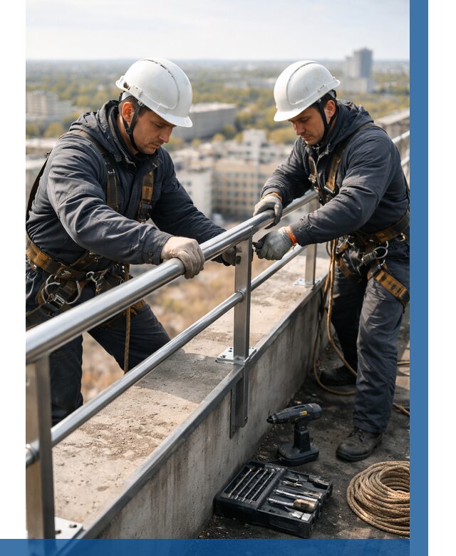 Монтаж перил на высоте в Санкте-Петербурге от 2657 р. | ВЫСОТНИК-Снк