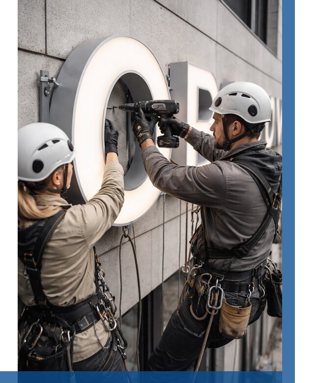 Монтаж световых букв в Санкте-Петербурге от 3188 р. под ключ ВЫСОТНИК-Снк