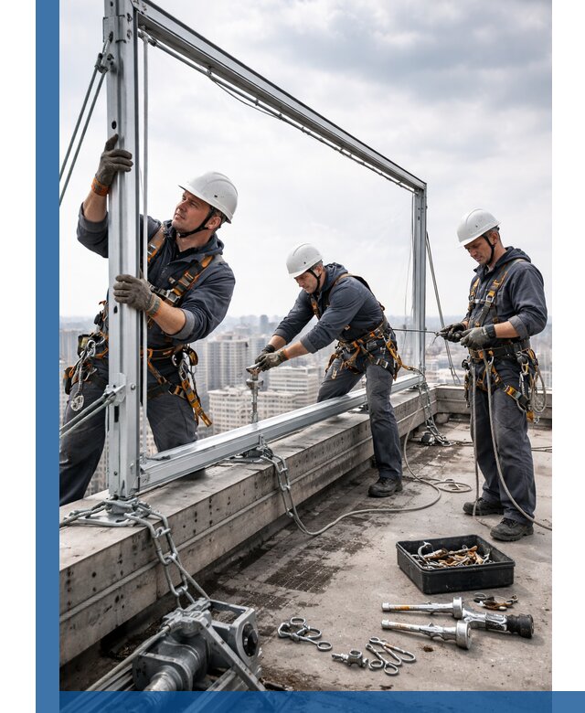 Монтаж крышных рекламных конструкций под ключ в Санкте-Петербурге