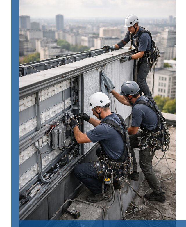 Профессиональное обслуживание крышной рекламы в Санкте-Петербурге под ключ