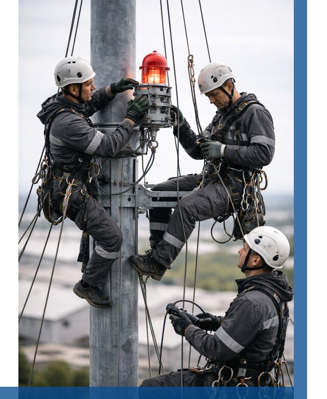 Монтаж заградительных огней в Санкте-Петербурге от 9034 р. | ВЫСОТНИК-Снк
