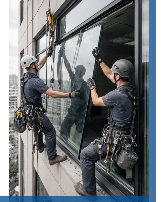 Замена стеклопакетов на высоте в Санкте-Петербурге от 5845 р. | ВЫСОТНИК-Снк