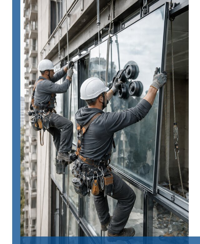 Витражное остекление фасадов и лоджий в Санкте-Петербурге под ключ