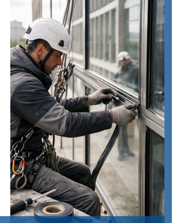 Ремонт витражных конструкций в Санкте-Петербурге от 3720 р. | ВЫСОТНИК-Снк