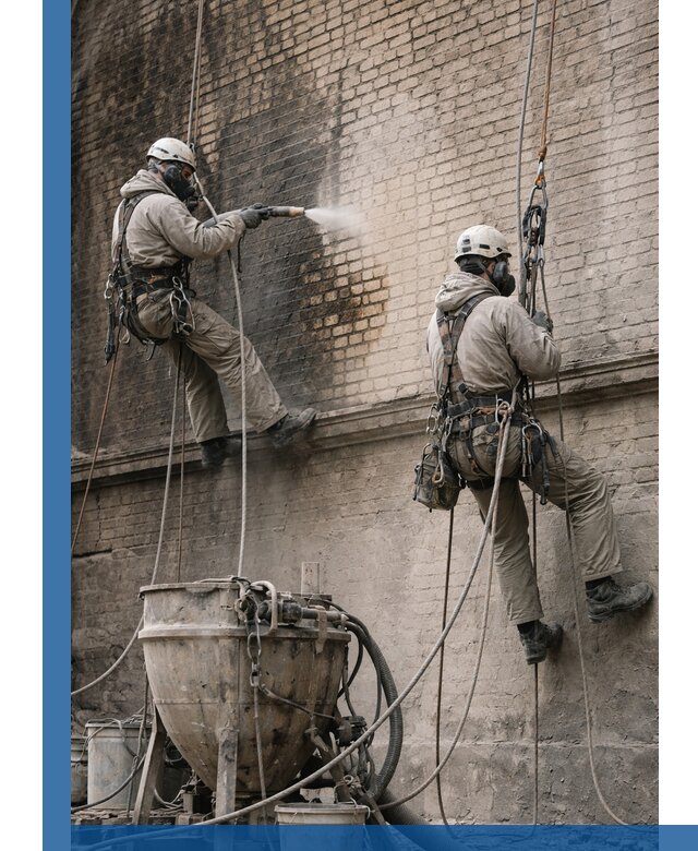 Пескоструйная очистка фасадов в Санкте-Петербурге профессионально