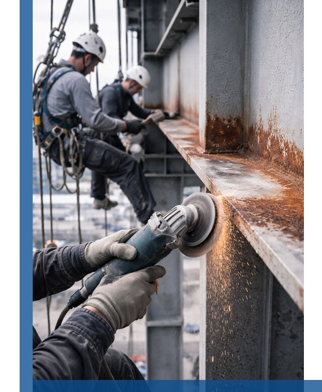 Зачистка металла от ржавчины и подготовка поверхностей в Санкте-Петербурге