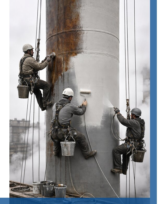 Покраска дымовых труб в Санкте-Петербурге от 9034 р. | ВЫСОТНИК-Снк